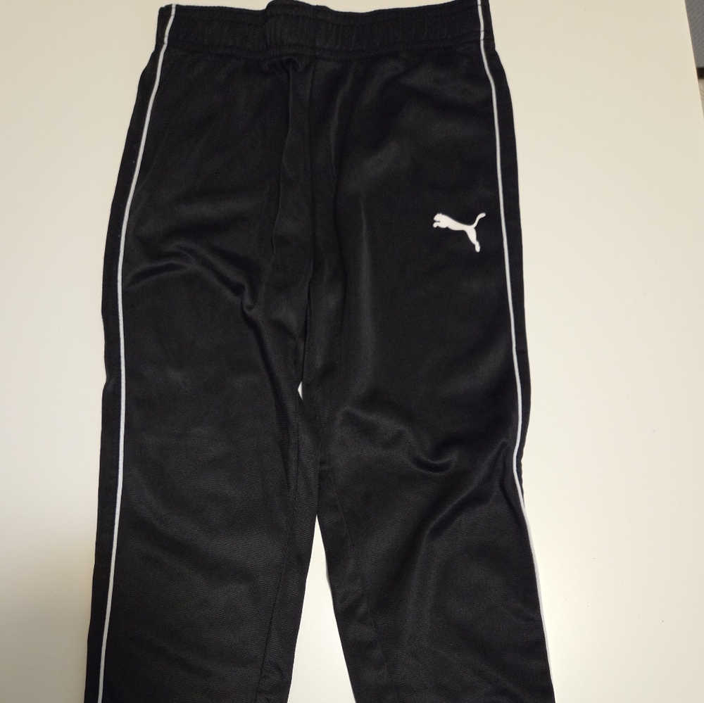 Puma Black Sports Pants with White Label